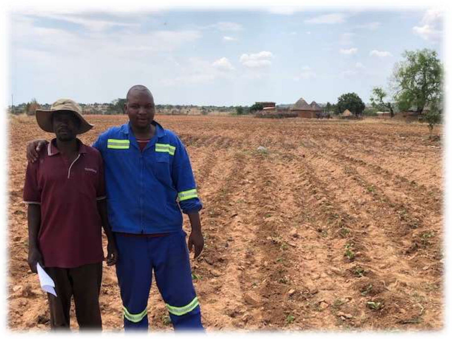 Mr Marazanye and Mr Maponga in the trial area
