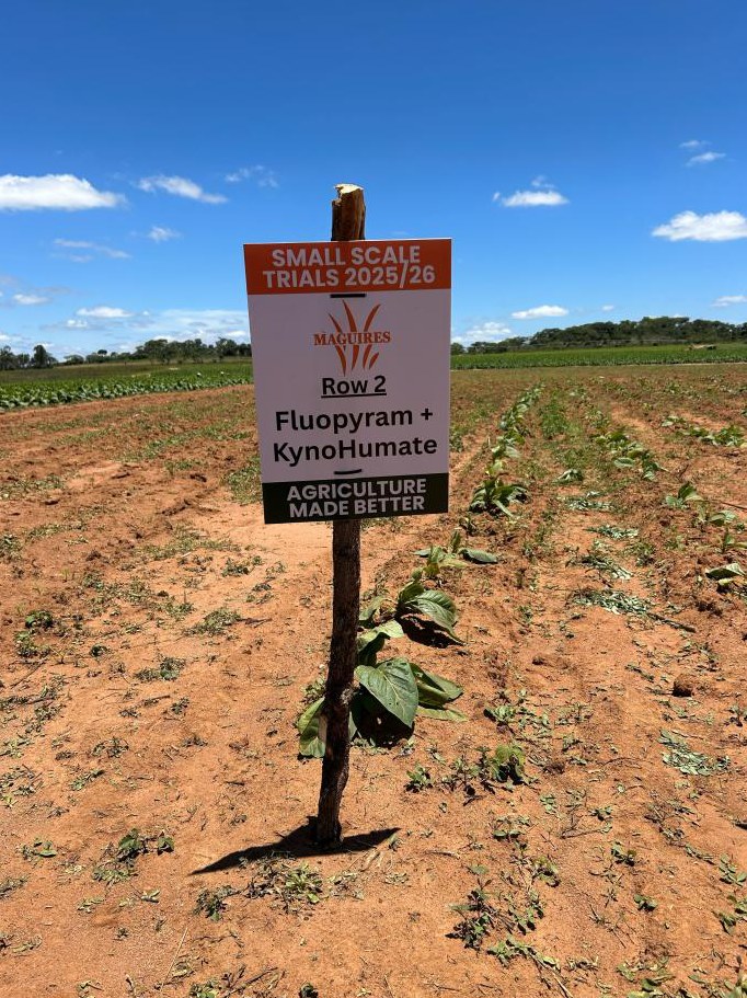 The Fluopyram plus Kyno-Humate row marked with its sign